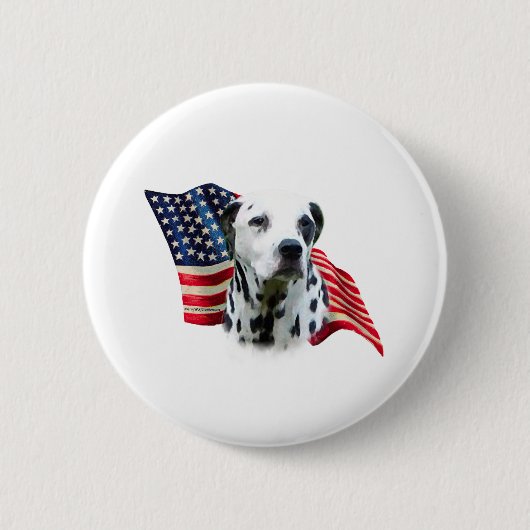 Dalmatische vlag ronde button 5,7 cm (Voorkant)
