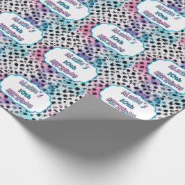 Dalmatische vlekjes Pastel Waterverf Verjaardag Cadeaupapier