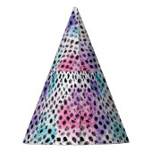 Dalmatische vlekjes Pastel Waterverf Verjaardag Feesthoedjes (Achterkant)