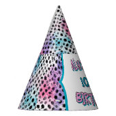 Dalmatische vlekjes Pastel Waterverf Verjaardag Feesthoedjes (Links)