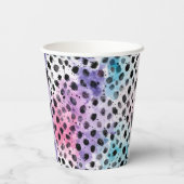 Dalmatische vlekjes Pastel Waterverf Verjaardag Papieren Bekers (Achterkant)