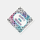 Dalmatische vlekjes Pastel Waterverf Verjaardag Servet (Hoek)