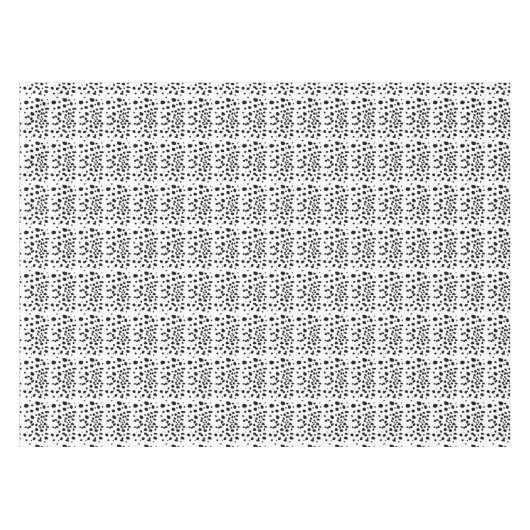Dalmatische vlekken afdrukken tafelkleed (Voorkant (Horizontaal))