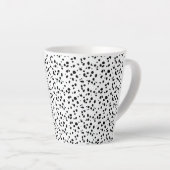 Dalmatische vlekken afdrukken zwart-wit latte mok (Rechterhoek)