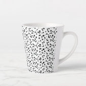 Dalmatische vlekken afdrukken zwart-wit latte mok (Rechts)