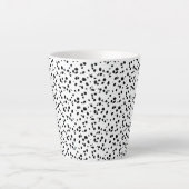 Dalmatische vlekken afdrukken zwart-wit latte mok (Voorkant)