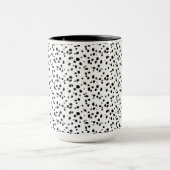 Dalmatische vlekken afdrukken zwart-wit mok (Midden)