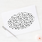 Dalmatische Vlekken, Dalmatische Print, Dalmatisch Ovale Sticker (Envelop)