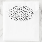 Dalmatische Vlekken, Dalmatische Print, Dalmatisch Ovale Sticker (Tas)