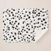 Dalmatische vlekken patroon sherpa deken (Voorkant (horizontaal))