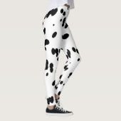 Dalmatische Vlekken Patroon Zwart-wit Hondenbont Leggings (Rechts)