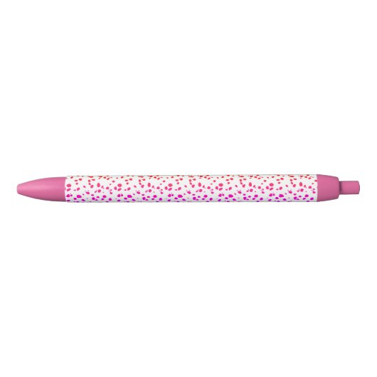 Dalmatische Vlekken Print Patroon Roze Blauwe Inkt Pen (Voorkant)