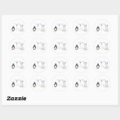 Dalmatische vrede op aarde ronde sticker (Vel)
