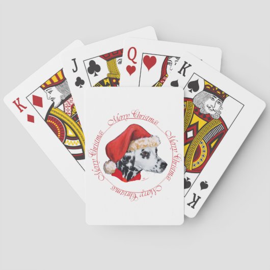 Dalmatische Vrolijke Kerstmis Pokerkaarten (Achterkant)