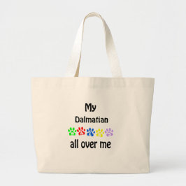 Dalmatische wandelingen ontwerp grote tote bag
