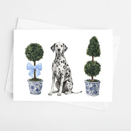 Dalmatische Waterverf Hond Puppy Chinoiserie Kaart