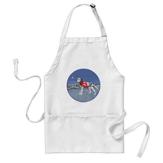 Dalmatische Winter Nacht Standaard Schort (Voorkant)