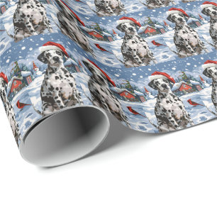 Dalmatische Winter Wonderland Kerstvreugde Cadeaupapier