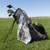 Dalmatische Winter Wonderland Kerstvreugde Golfhanddoek (Groen)