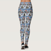 Dalmatische Winter Wonderland Kerstvreugde Leggings (Achterkant)