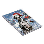 Dalmatische Winter Wonderland Kerstvreugde Notitieboek (Rechterzijde)