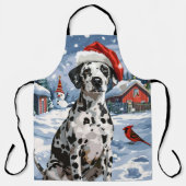 Dalmatische Winter Wonderland Kerstvreugde Schort (Voorkant)