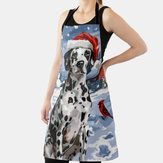 Dalmatische Winter Wonderland Kerstvreugde Schort (Insitu)