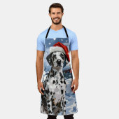 Dalmatische Winter Wonderland Kerstvreugde Schort (Gedragen)