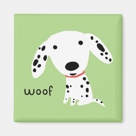 Dalmatische Woef Magneet (Voorkant)