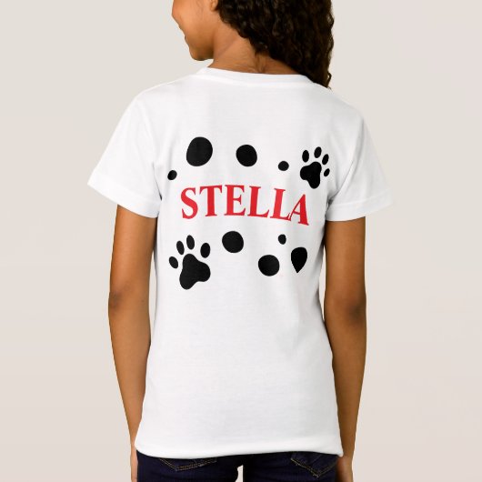 Dalmatische woordzuster van de Birthday Boy/Girl T-shirt (Achterkant)