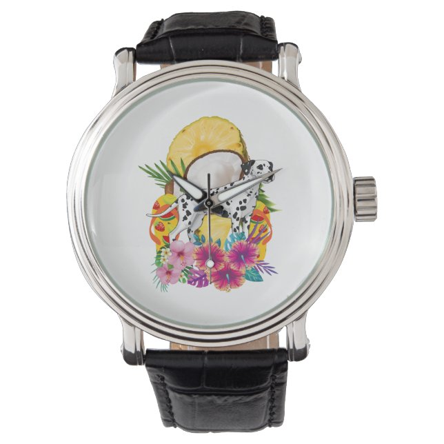 Dalmatische Zomer grappig shirt Horloge (Voorkant)