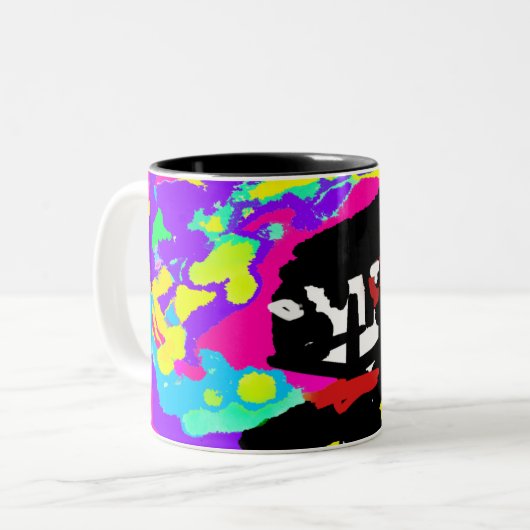 Dalmatische zomer stropdas droog tweekleurige koffiemok (Voorkant links)