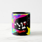 Dalmatische zomer stropdas droog tweekleurige koffiemok (Center)