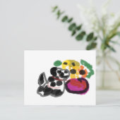 Dalmatische zonnebloemen briefkaart (Staand voorkant)