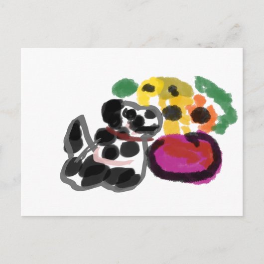 Dalmatische zonnebloemen briefkaart (Voorkant)