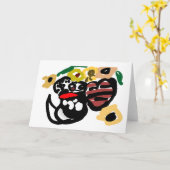 Dalmatische zonnebloemen kaart (Gele Bloem)