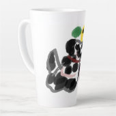 Dalmatische zonnebloemen latte mok (Linkerhoek)