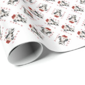 Dalmatische (zwart) Santa Paws Cadeaupapier (Rol Hoek)