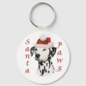 Dalmatische (zwart) Santa Paws Sleutelhanger (Achterkant)