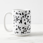 Dalmatische zwart-wit print patroon koffiemok (Links)