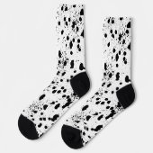 Dalmatische zwart-wit print patroon sokken (Links)