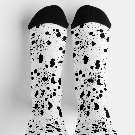 Dalmatische zwart-wit print patroon sokken (Top)