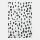 Dalmatische zwart-wit stippen Dierenprint Theedoek (Verticaal)