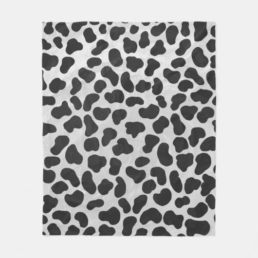 Dalmatische zwart-witprint fleece deken (Voorkant)