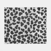 Dalmatische zwart-witprint fleece deken (Voorkant (Horizontaal))