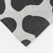 Dalmatische zwart-witprint fleece deken (Hoek)