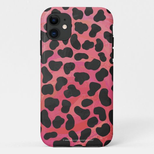 Dalmatische zwarte en rode afdrukken Case-Mate iPhone case (Achterkant)