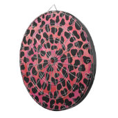 Dalmatische zwarte en rode afdrukken dartbord (Voorkant Rechts)