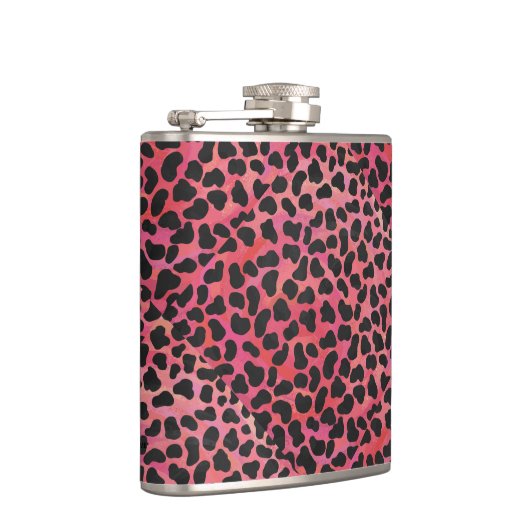 Dalmatische zwarte en rode afdrukken heupfles (Rechts)