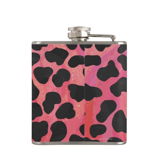 Dalmatische zwarte en rode afdrukken heupfles (Achterkant)